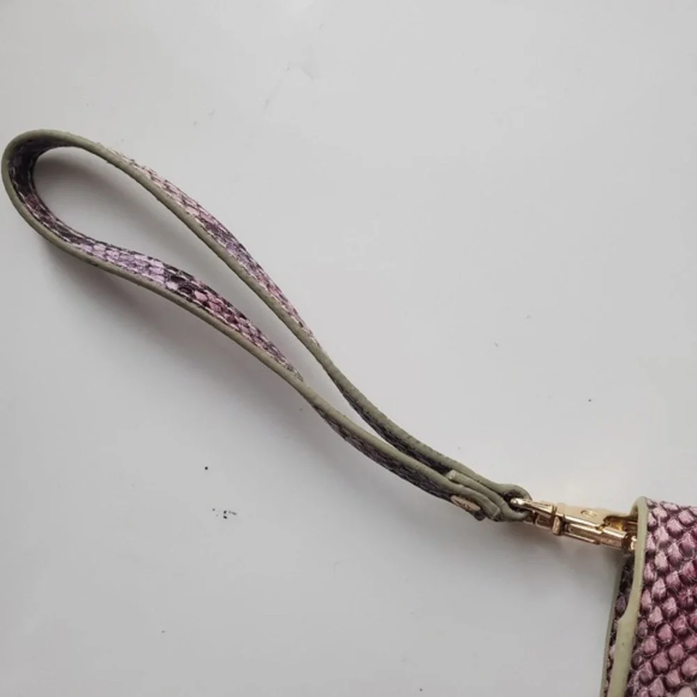 STEPHANIE JOHNSON Wristlet Havana Jane Wallet Credit Card Case Snake Print Leath